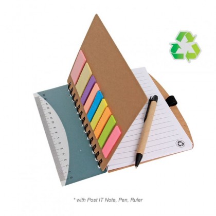 Sticky Notepad With Pen And Ruler